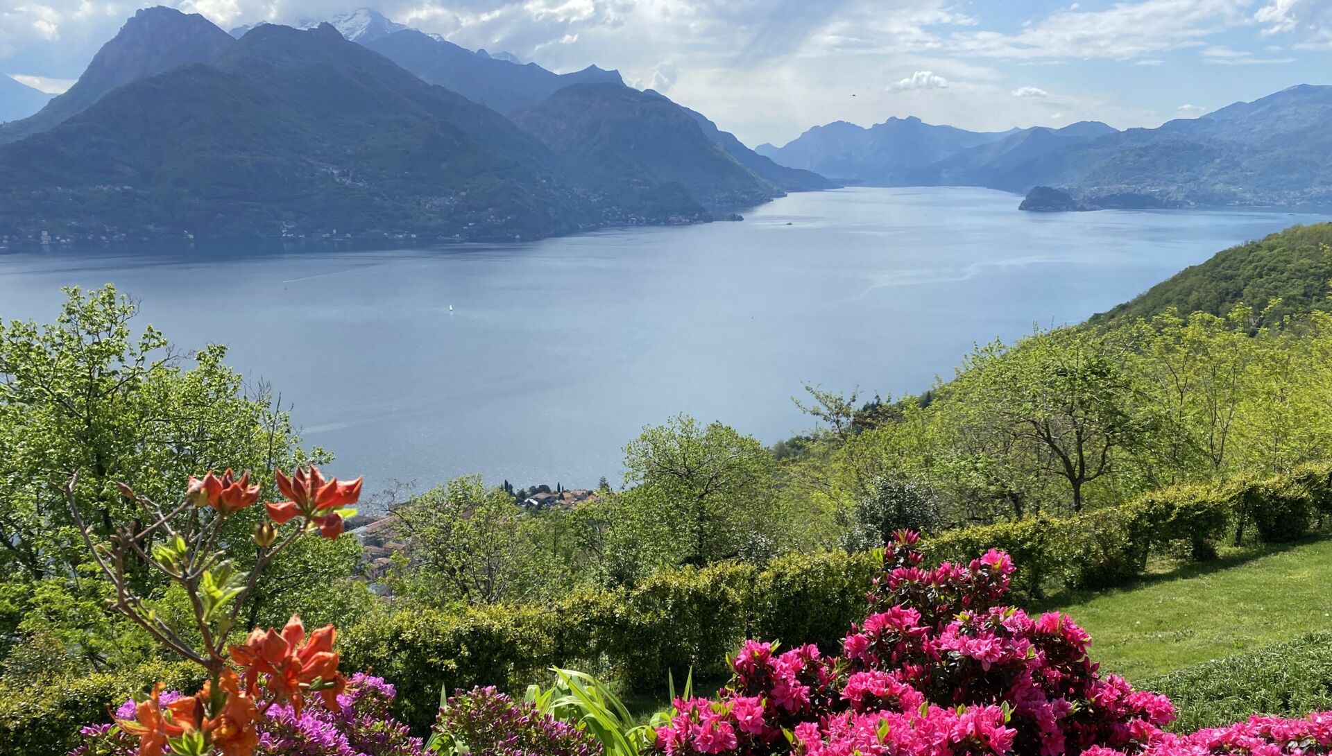 Blick vom Ferienhaus Bella Vista auf den Comer See